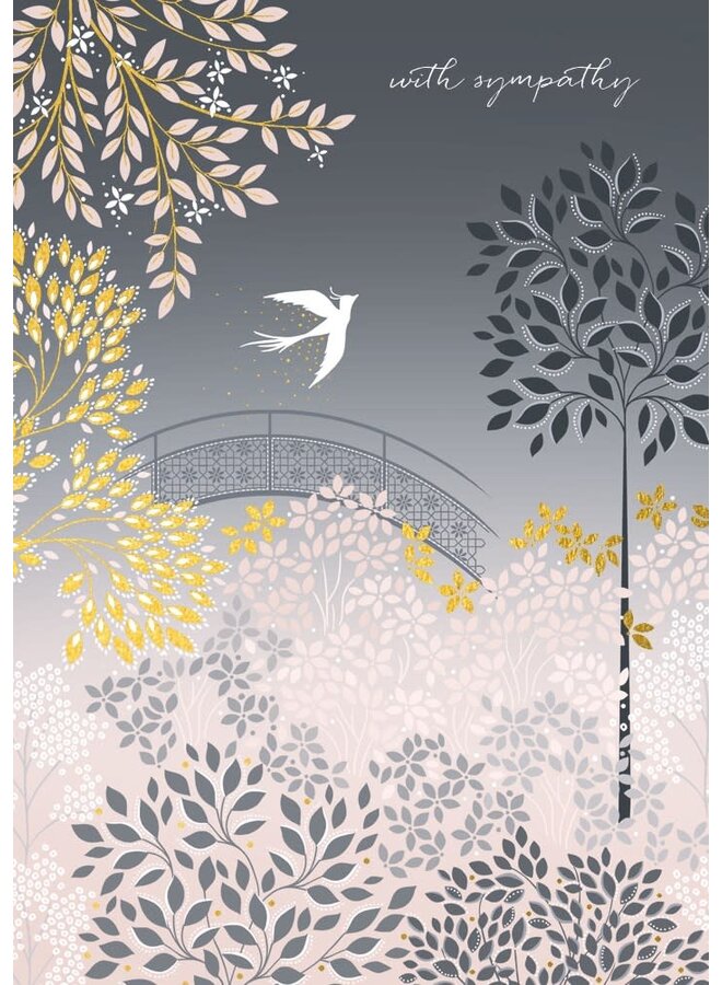 With Sympathy Delicate Flowers Card