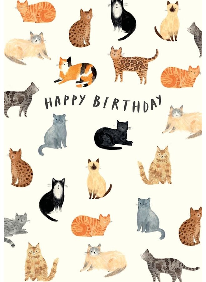 Carte d'anniversaire pour chats
