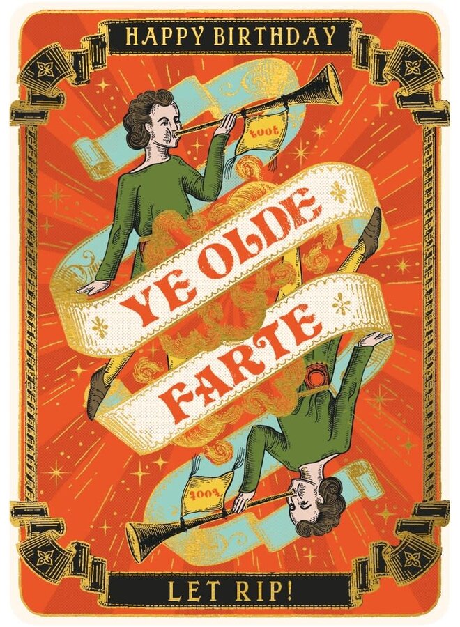 Открытка на день рождения «Huzzah Ye Old Farte»