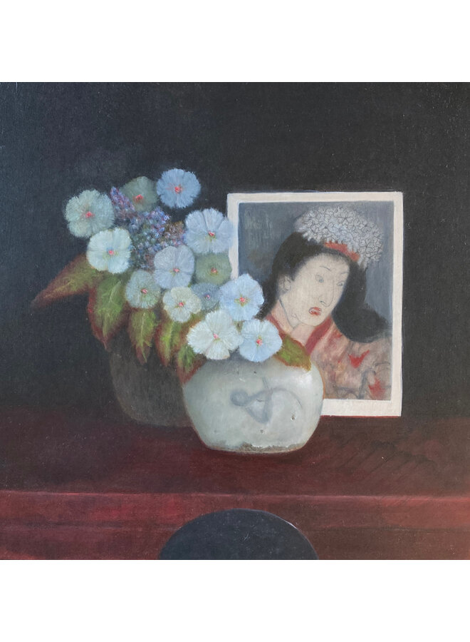 Japanese Head and Hydrangea