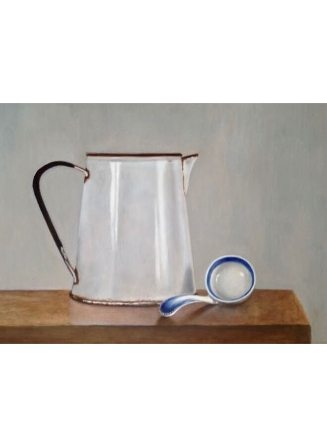 Pichet émaillé et louche bleue et blanche - Impression giclée 115