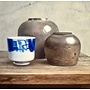 Dos jarrones de cerámica vidriada y una olla china. Impresión giclée 105