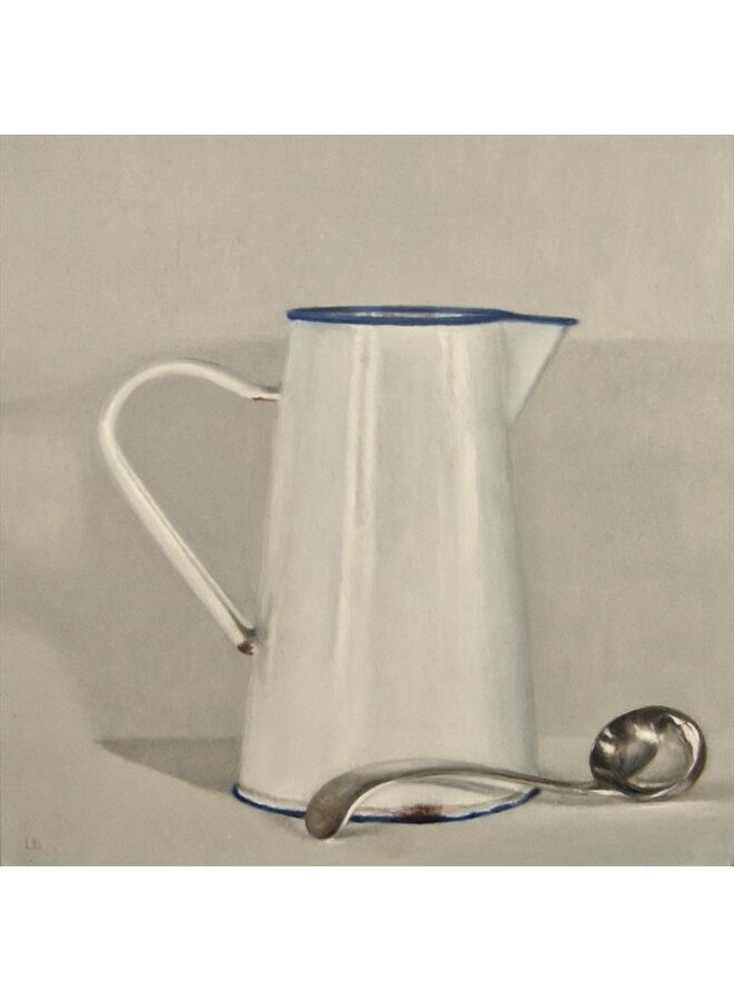 Pichet en émail et louche en argent, impression giclée 106