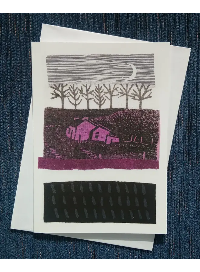 Winter Farm  Collage Card by Gail Kelley 32