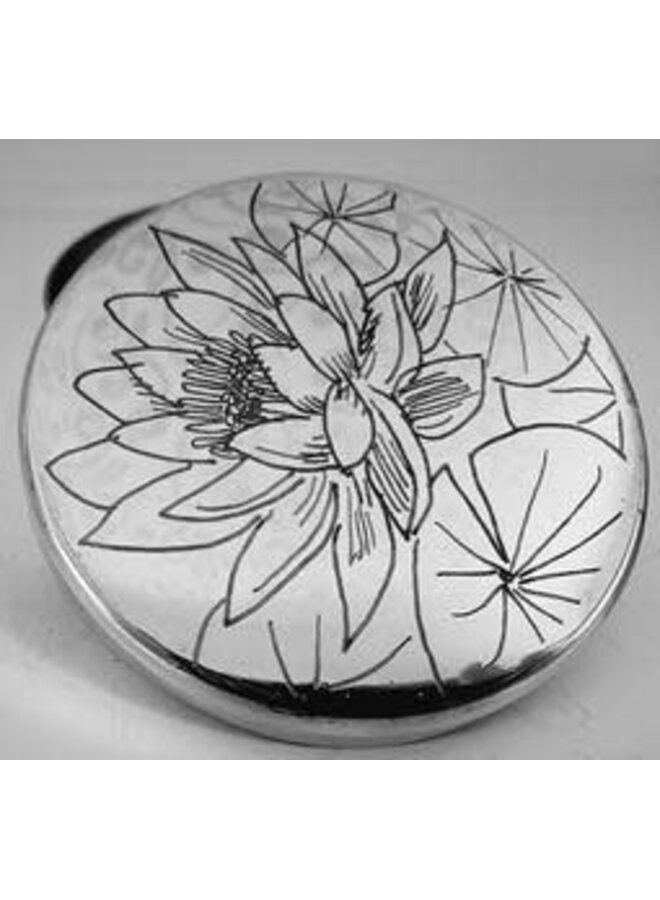 Lily Hand Made Hammered Pewter Box 20