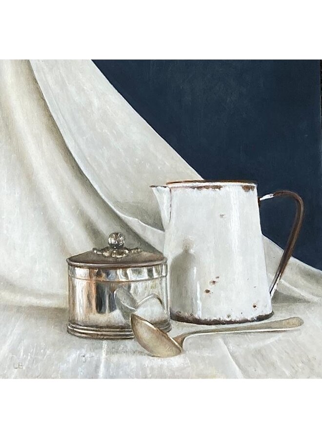 Enamel Jug and Caddy Giclee Print