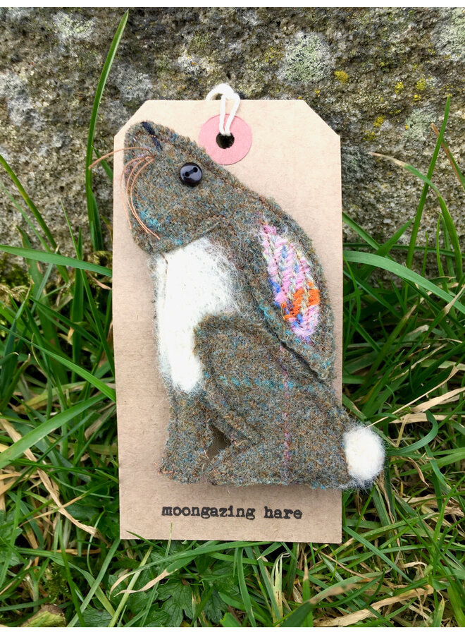 Hare Creature Felt Brooch 12