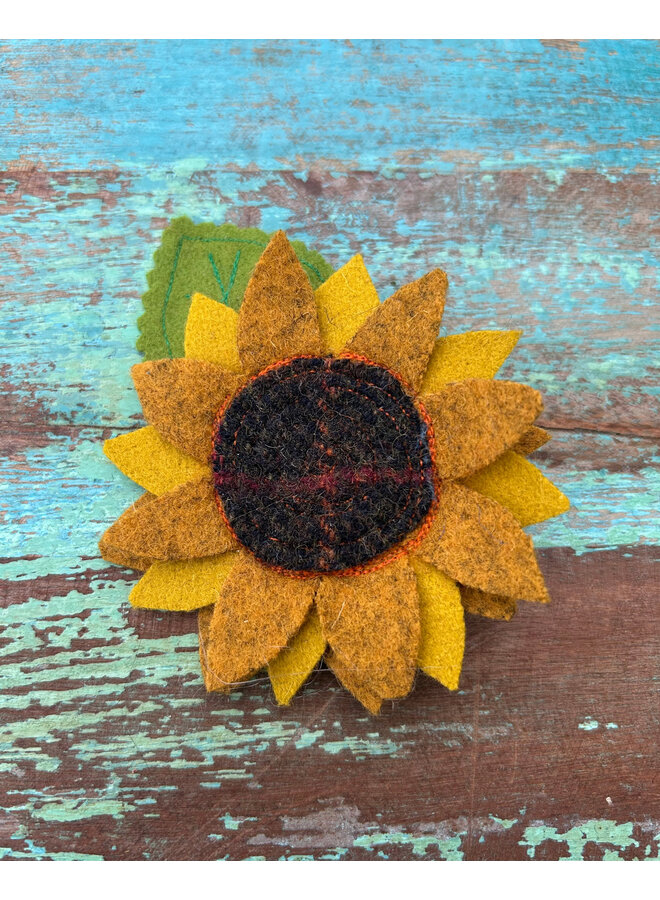 Sunflower  Felt Brooch 25