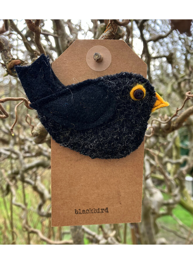 Blackbird  Felt Brooch 21