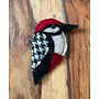 Greater Spotted Woodpecker Felt Brooch 19
