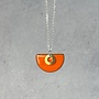 Orange Semi Circle Necklace  11