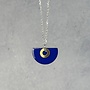 Cobalt Semi Circle Necklace  08