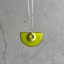Bitter Green Semi Circle Necklace  07