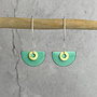 Boucles d'oreilles demi-cercle écume de mer 06
