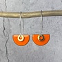 Orange Semi Circle Earrings  05