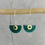 Jade Green Semi Circle Earrings  04