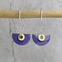 Grape Purple Semi Circle Earrings  03