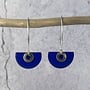 Cobalt Semi Circle Earrings  02