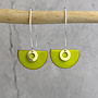 Bitter Green Semi Circle Earrings 01