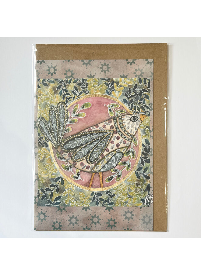 Mauve Pigeon Art Card 23