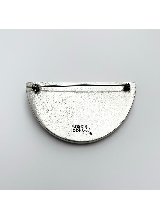 Fox Semi-Circle Mosaic Brooch  57