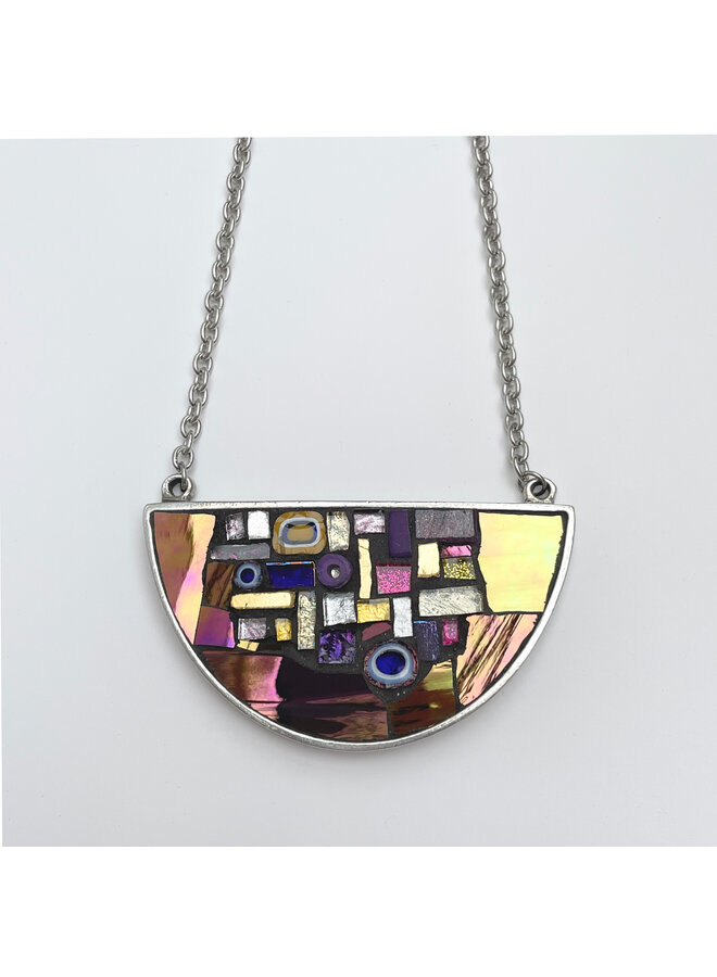 Pendentif mosaïque byzantine en demi-cercle de mûrier 59
