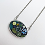 Green Oval Mosaic Pendant 61