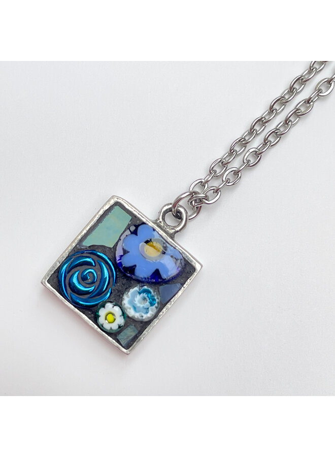 Floral Square Mosaic Pendant 72