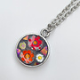 Floral Round  Mosaic Pendant 71