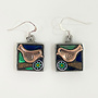Bird Square  Mosaic Stud Earrings 68