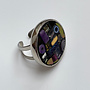 Byzantine Purple Round  Mosaic Adjustable Ring76