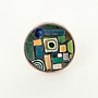 Green Byzantine Mosaic Round Ring 50