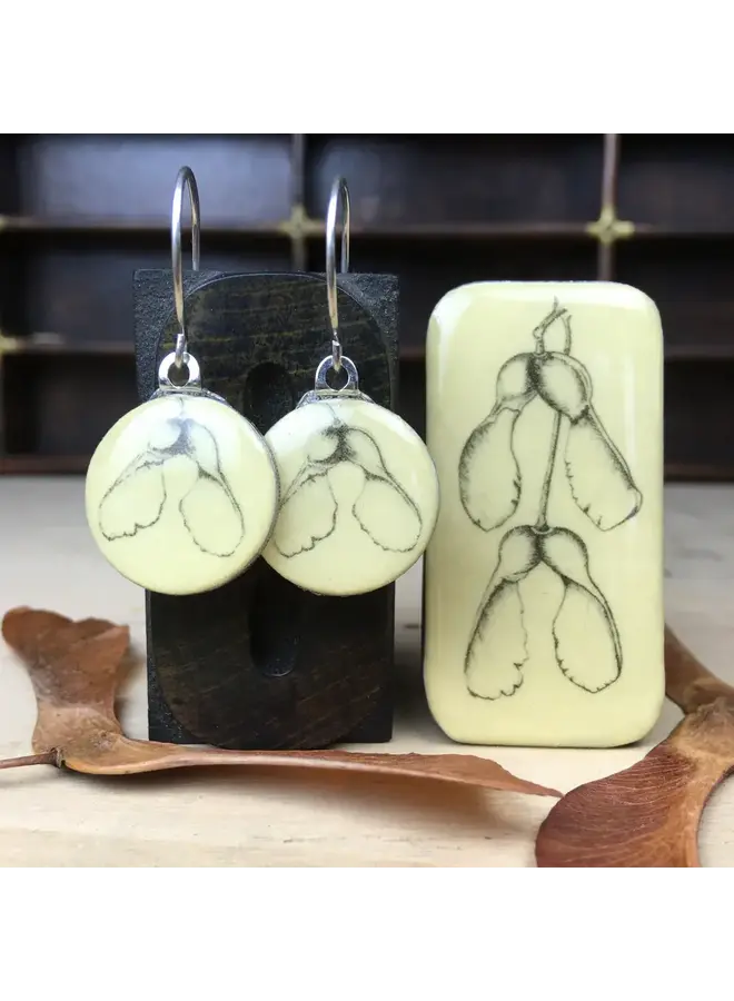 Sycamore sixpence earrings in Tiny Tin 97