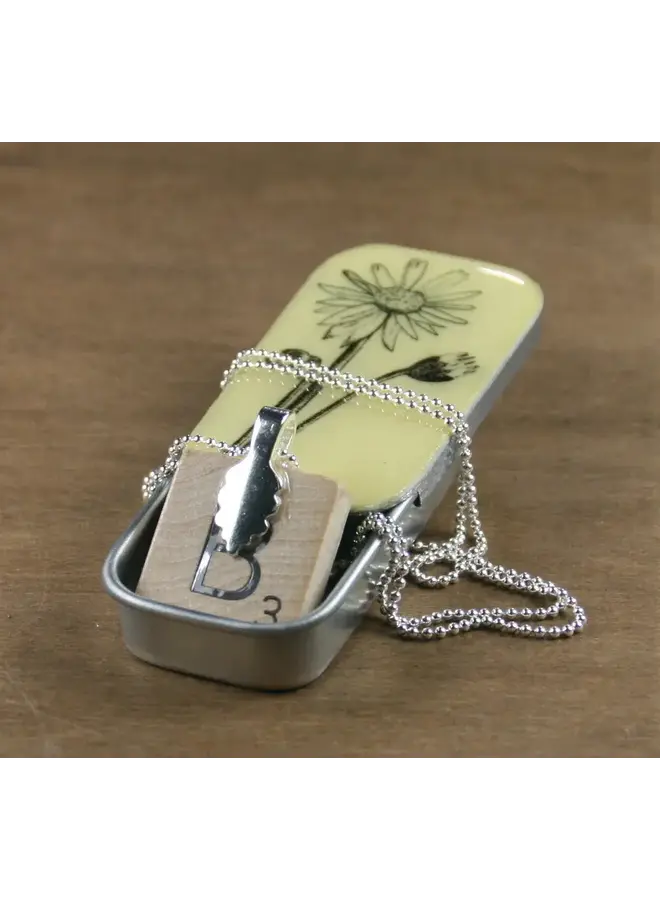 Daisy Scrabble I  Tile Pendant and Tiny Tin 95