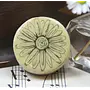 Daisy Draughts Piece Brooch on card  71