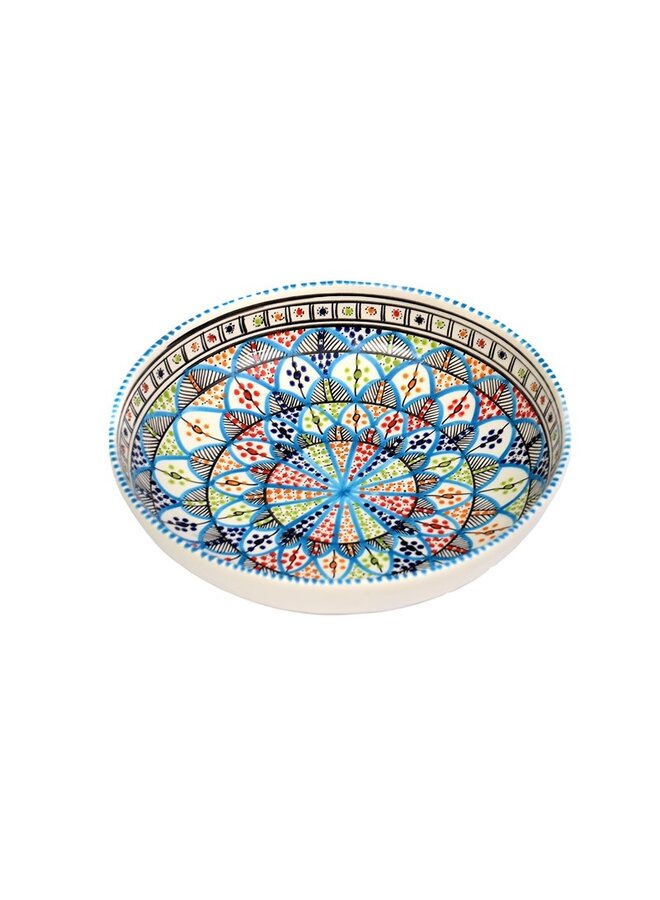 Bowl Flat Shape  Rainbow Pattern Large 42