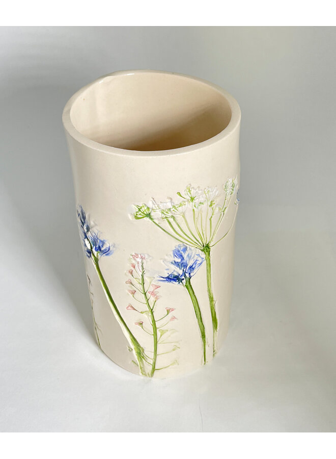 Vase large en céramique à motif floral 25