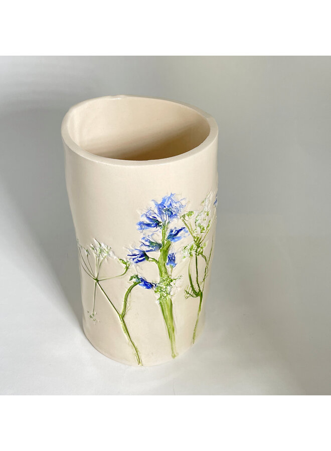 Vase large en céramique à motif floral 24