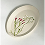 Mini-Ovalplatte aus Keramik mit Blumenmuster 08