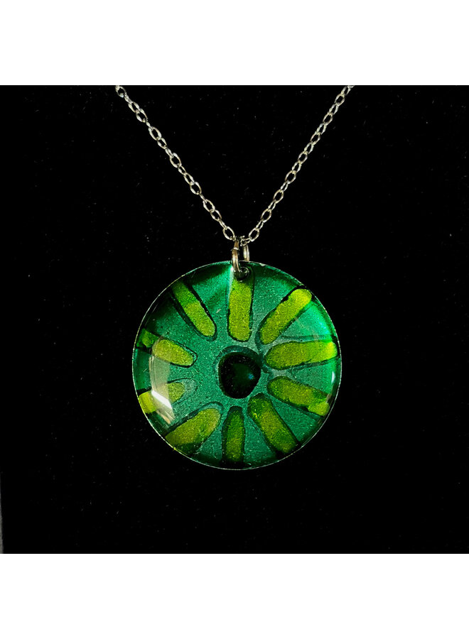 Colgante circular pequeño de color tinta 81