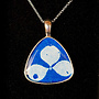 Cyanotype Silver Plated Triangle Pendant 75