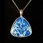 Cyanotype Silver Plated Triangle Pendant 74