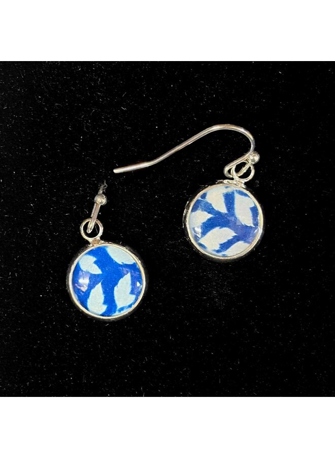 Cyanotype Short Drop Earrings 68