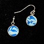 Cyanotype Short Drop Earrings 65