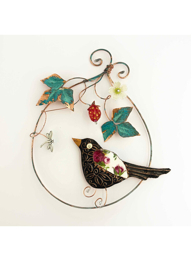 Amsel- und Erdbeerring zum Aufhängen