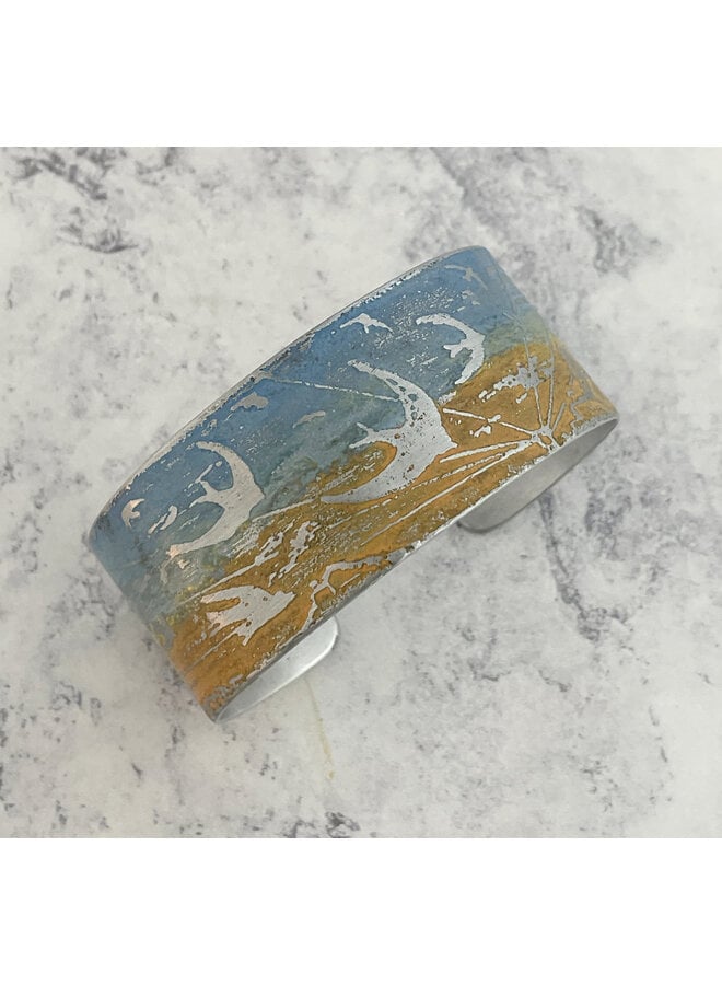 Swifts Dual Coloured Aluminium Etched Cuff 201