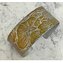 Fungi Yellow Recycled Aluminium   Etched Cuff 200