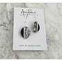 Miro black / white  contrast small earrings  207