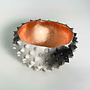 Mini Seed  Spike  Saggar Pot with Copper Leaf 06