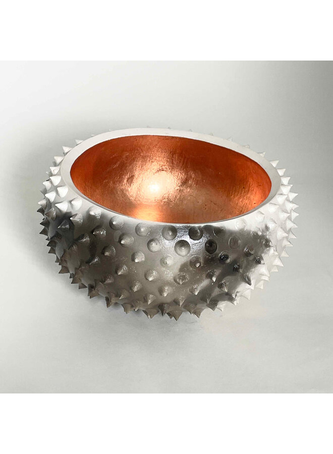 Mega Spiky Saggar Seed Pot with Copper Leaf Small 12